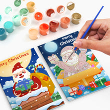 Load image into Gallery viewer, Paint by numbers 6 Pack DIY Christmas Cards - Series 2