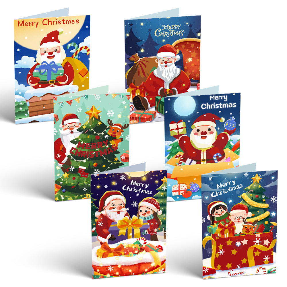 Paint by numbers 6 Pack DIY Christmas Cards - Series 2