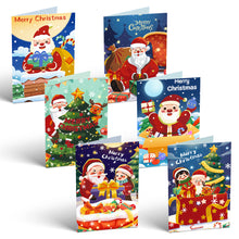 Load image into Gallery viewer, Paint by numbers 6 Pack DIY Christmas Cards - Series 2