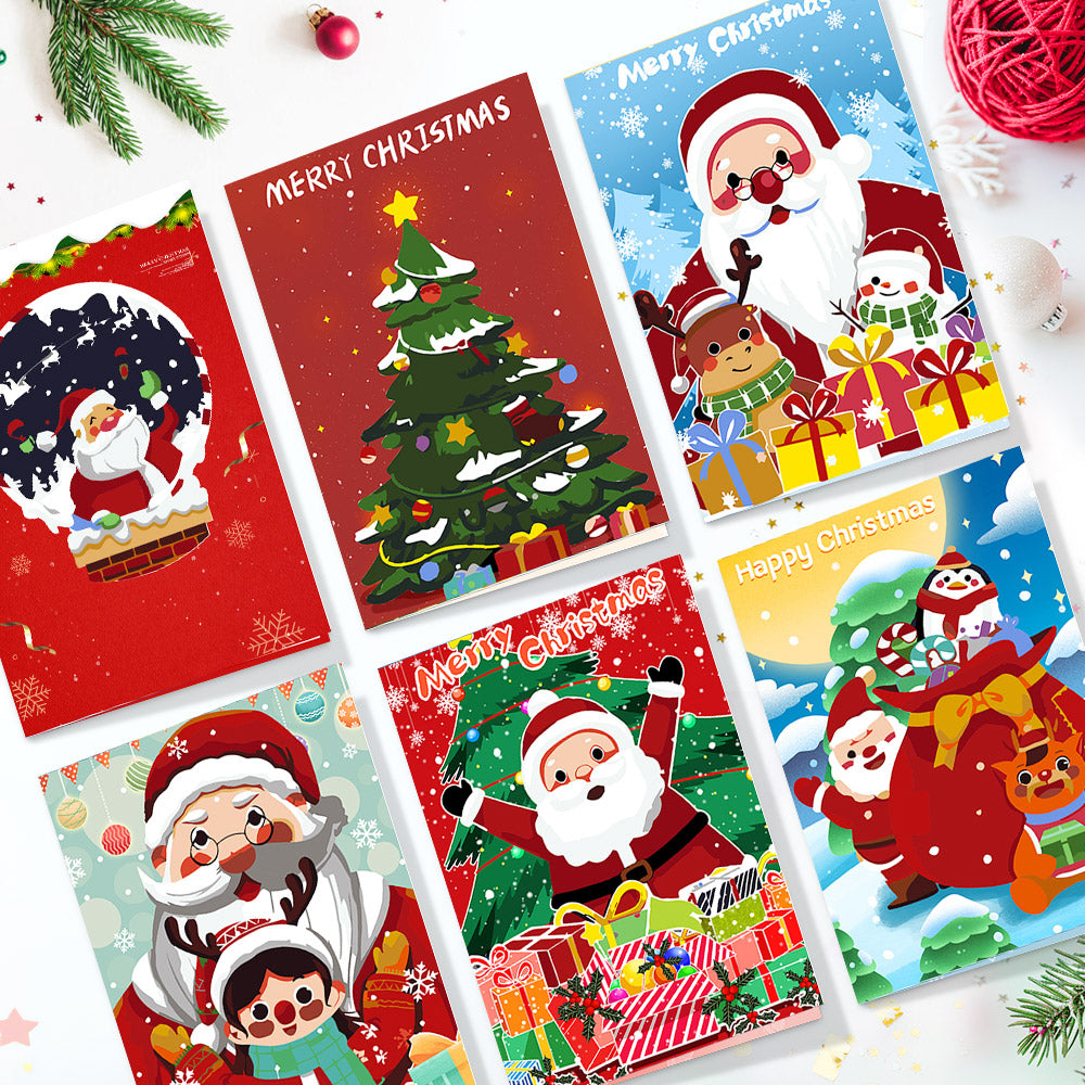 Paint by numbers 6 Pack DIY Christmas Cards - Series 3