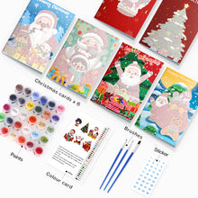Load image into Gallery viewer, Paint by numbers 6 Pack DIY Christmas Cards - Series 3