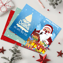Load image into Gallery viewer, Paint by numbers 6 Pack DIY Christmas Cards - Series 3