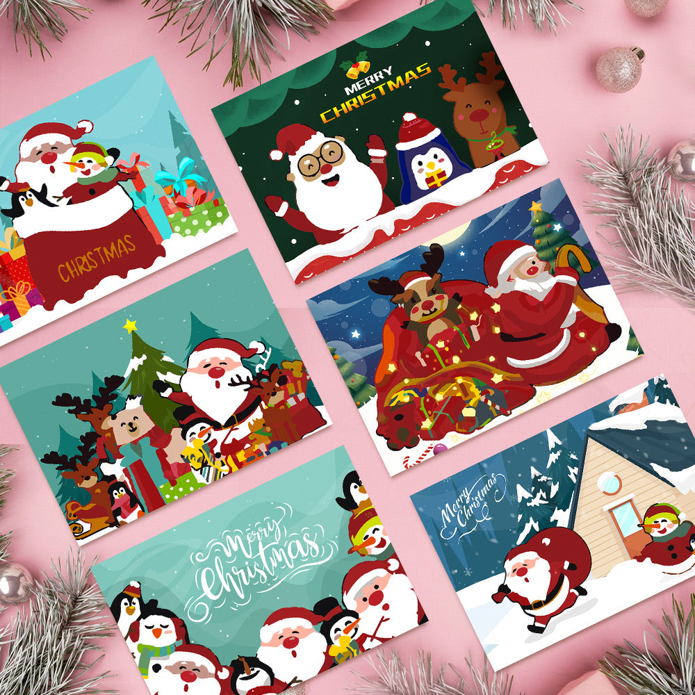 Paint by numbers 6 Pack DIY Christmas Cards - Series 4