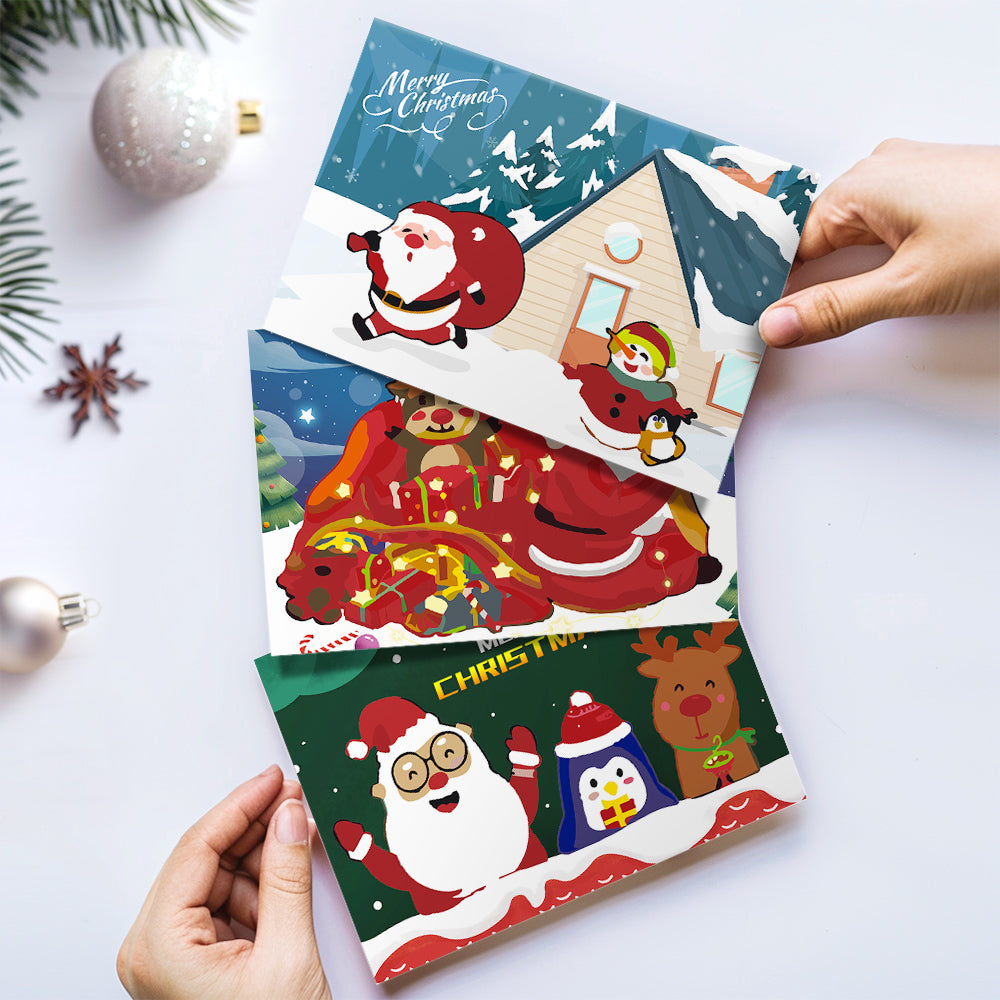 Paint by numbers 6 Pack DIY Christmas Cards - Series 4