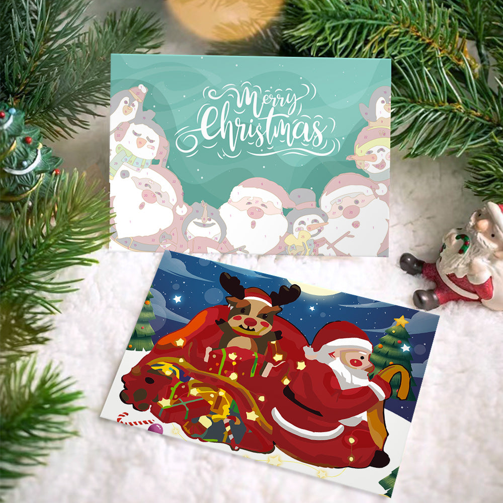 Paint by numbers 6 Pack DIY Christmas Cards - Series 4