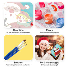 Load image into Gallery viewer, Paint by numbers 6 Pack DIY Christmas Cards - Series 4