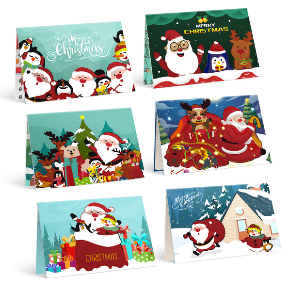 Paint by numbers 6 Pack DIY Christmas Cards - Series 4