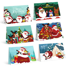 Load image into Gallery viewer, Paint by numbers 6 Pack DIY Christmas Cards - Series 4