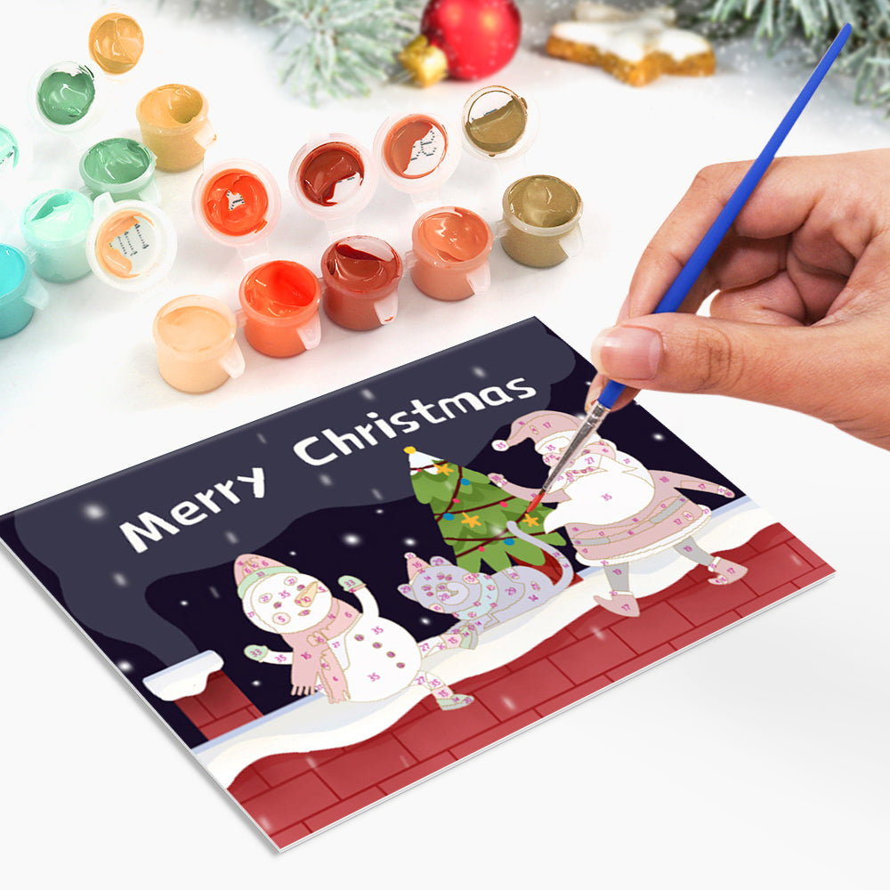 Paint by numbers 6 Pack DIY Christmas Cards - Series 5