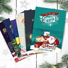 Load image into Gallery viewer, Paint by numbers 6 Pack DIY Christmas Cards - Series 5