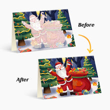 Load image into Gallery viewer, Paint by numbers 6 Pack DIY Christmas Cards - Series 5