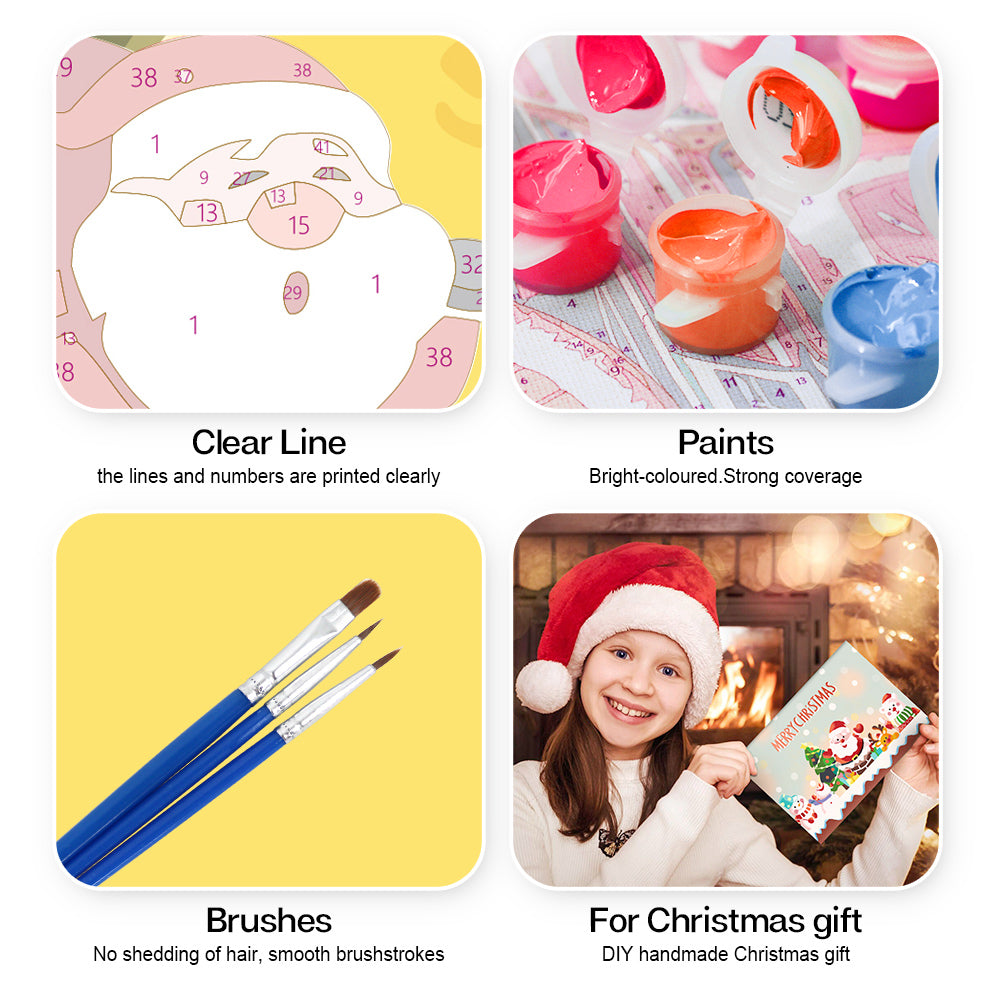 Paint by numbers 6 Pack DIY Christmas Cards - Series 5