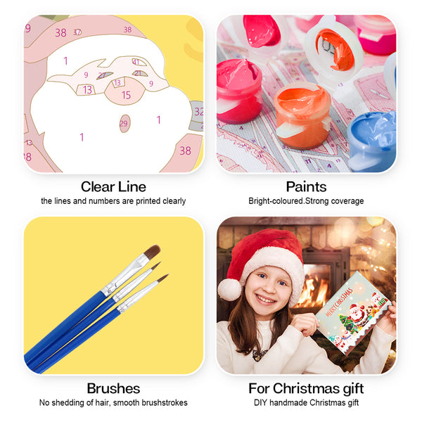 Paint by numbers 6 Pack DIY Christmas Cards - Series 5