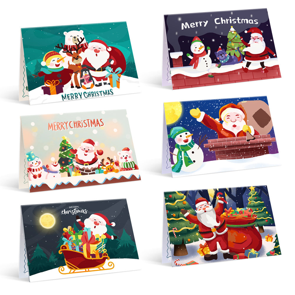 Paint by numbers 6 Pack DIY Christmas Cards - Series 5