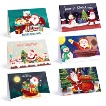 Load image into Gallery viewer, Paint by numbers 6 Pack DIY Christmas Cards - Series 5