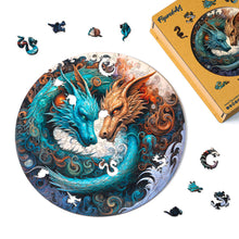 Load image into Gallery viewer, Wooden Puzzle - Dual Dragons