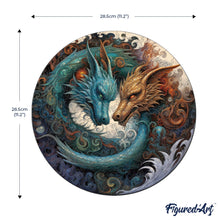 Load image into Gallery viewer, Wooden Puzzle - Dual Dragons