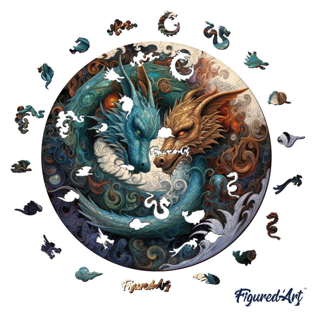 Wooden Puzzle - Dual Dragons