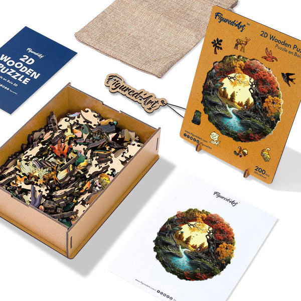 Wooden Puzzle - Autumn River