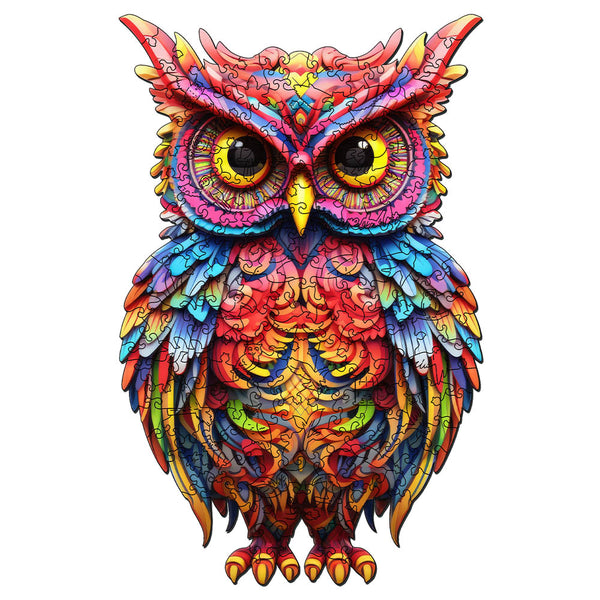 Wooden Puzzle - Radiant Owl