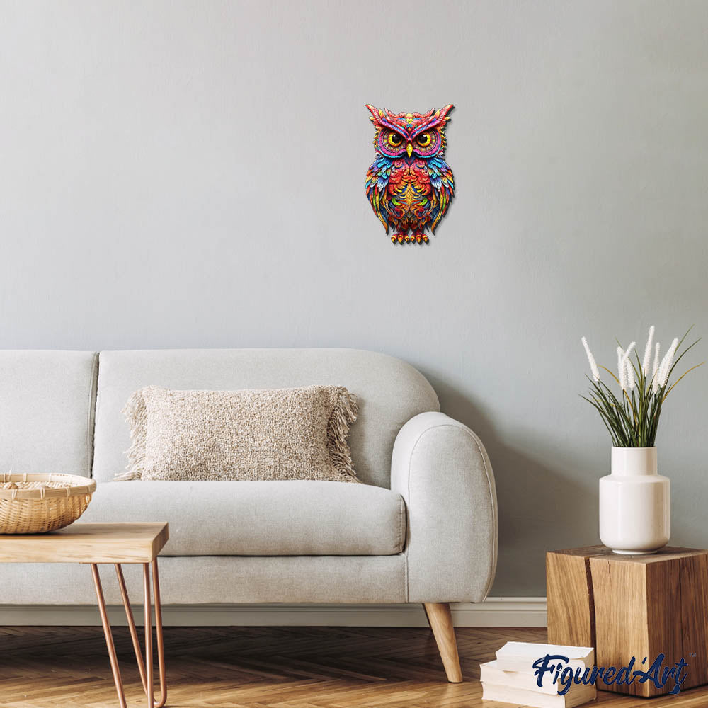 Wooden Puzzle - Radiant Owl