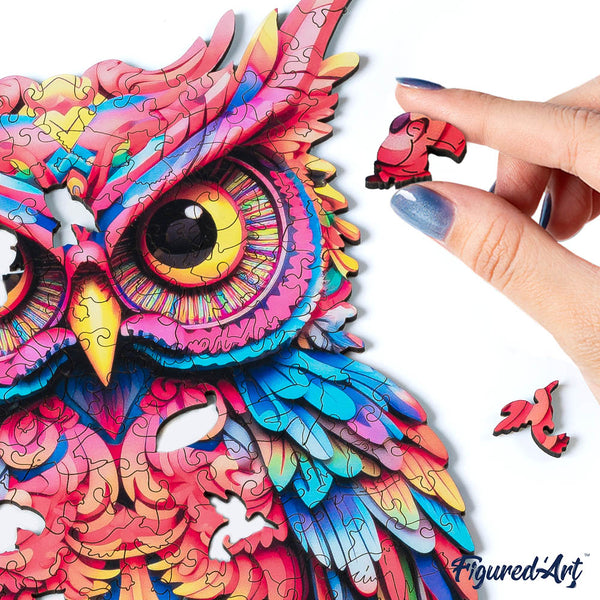 Wooden Puzzle - Radiant Owl