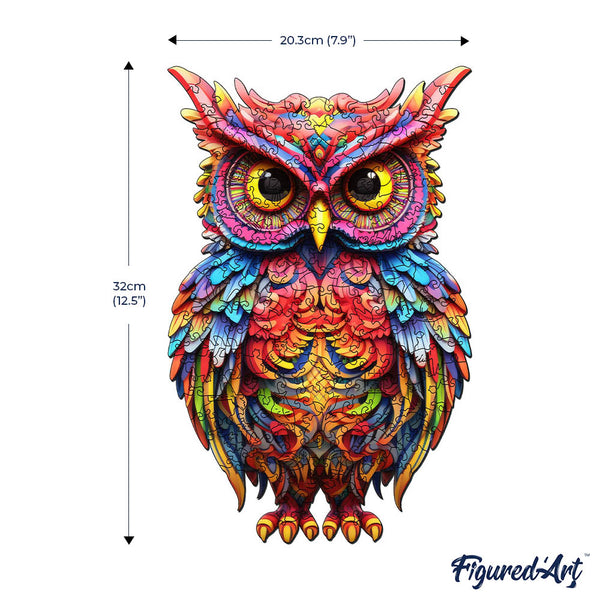 Wooden Puzzle - Radiant Owl
