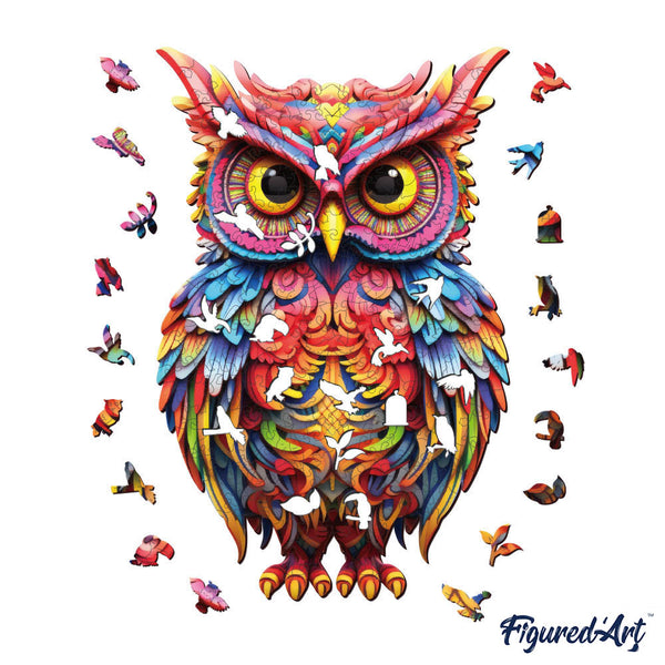Wooden Puzzle - Radiant Owl