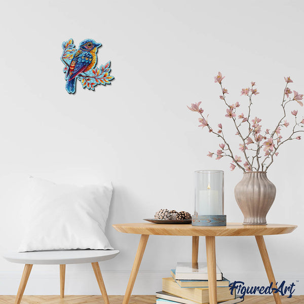 Wooden Puzzle - Blue Bird on Branch
