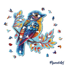 Load image into Gallery viewer, Wooden Puzzle - Blue Bird on Branch