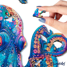 Load image into Gallery viewer, Wooden Puzzle - Colorful Octopus