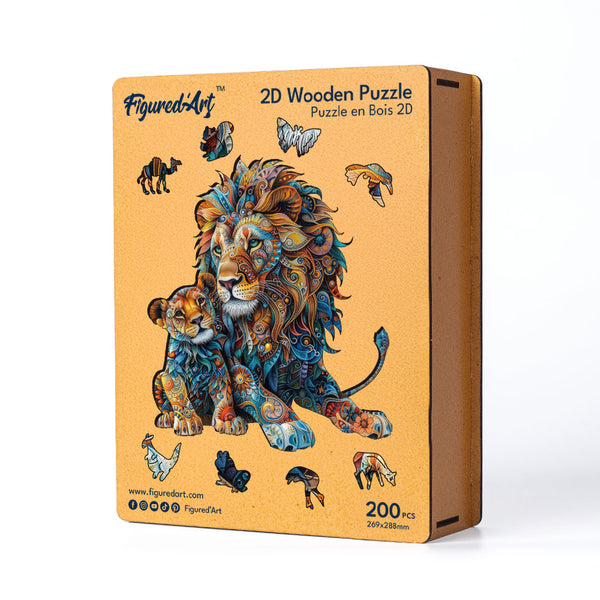 Wooden Puzzle - Lion and Cub