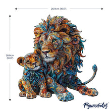Load image into Gallery viewer, Wooden Puzzle - Lion and Cub