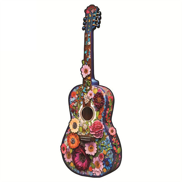 Wooden Puzzle - Flowery Guitar