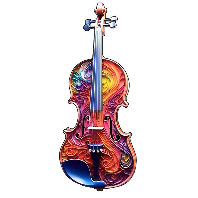 Wooden Puzzle - Colorful Violin