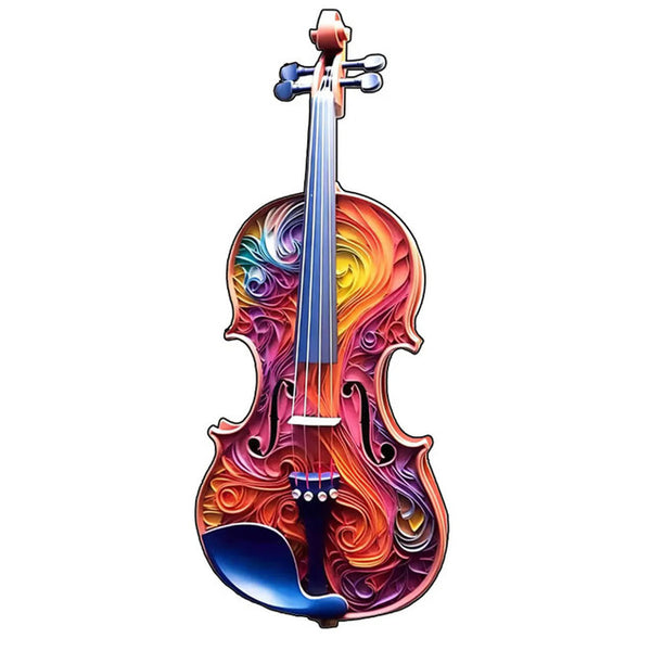 Wooden Puzzle - Colorful Violin
