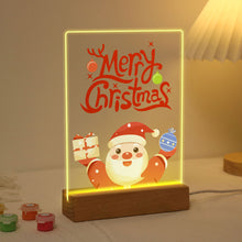 Load image into Gallery viewer, LED Light Display Base Wooden Paint by numbers 6"x8"- Santa Claus 10