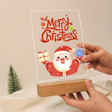 Load image into Gallery viewer, LED Light Display Base Wooden Paint by numbers 6"x8"- Santa Claus 10
