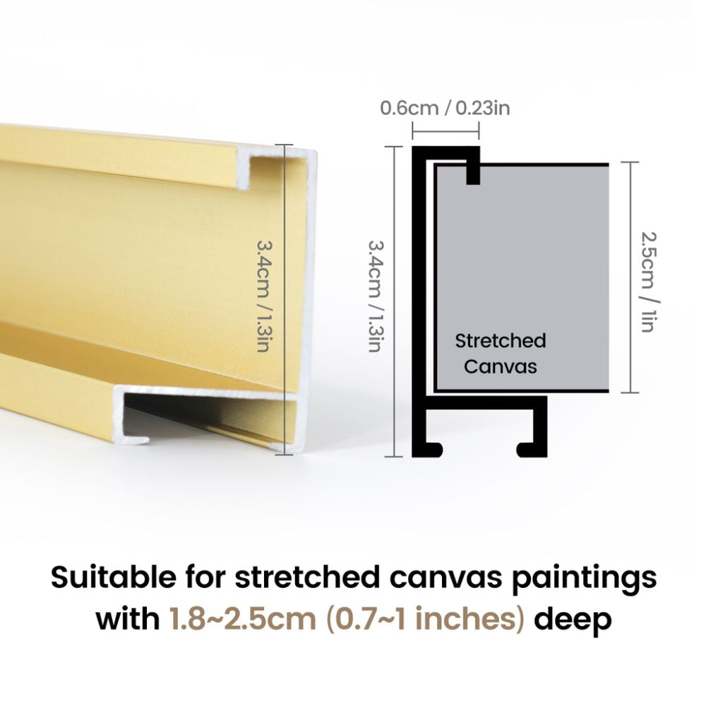 DIY Aluminum Frame - 16x20in inner frame Black