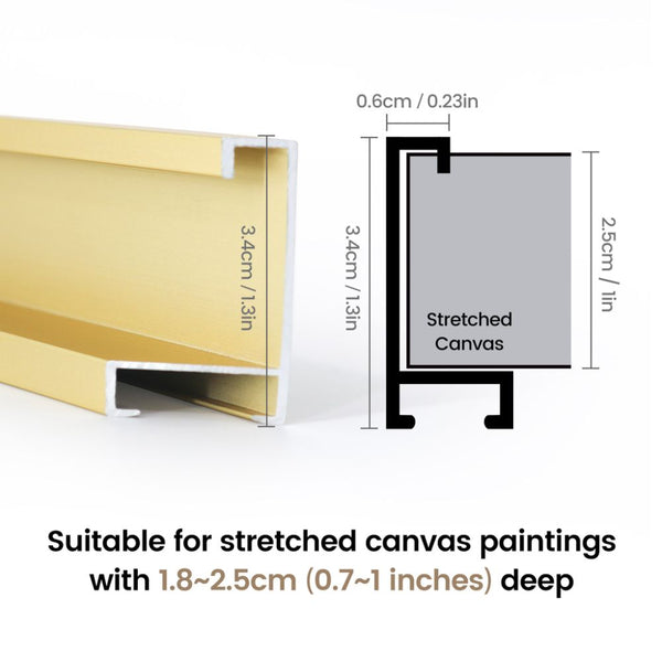 DIY Aluminum Frame - 20x26in inner frame Black