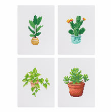 Load image into Gallery viewer, Mini Diamond Painting 6&quot;x8&quot; (4 pieces) - Garden Gems: Mini Succulent