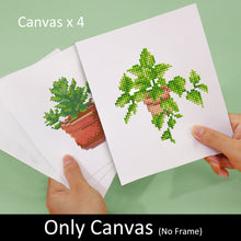 Load image into Gallery viewer, Mini Diamond Painting 6&quot;x8&quot; (4 pieces) - Garden Gems: Mini Succulent