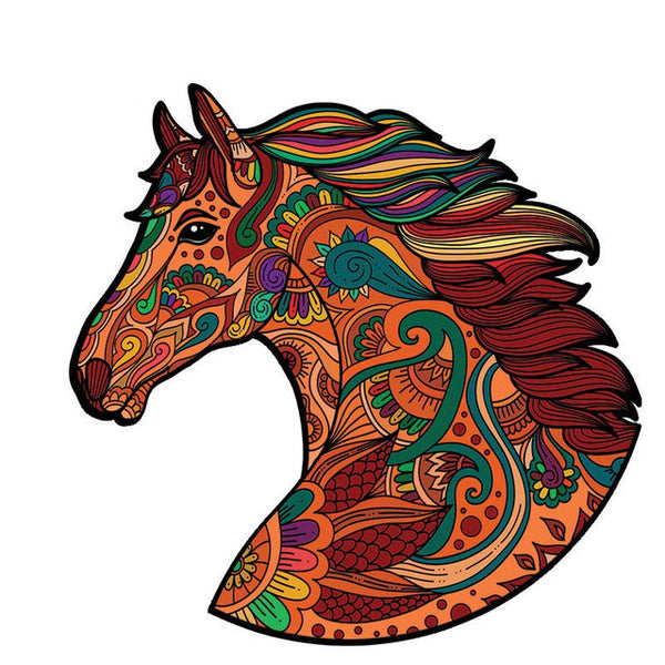 Wooden Puzzle - Hippie Horse