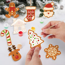Load image into Gallery viewer, Paint by Numbers Christmas Ornaments - Gingerbread Holiday Kit