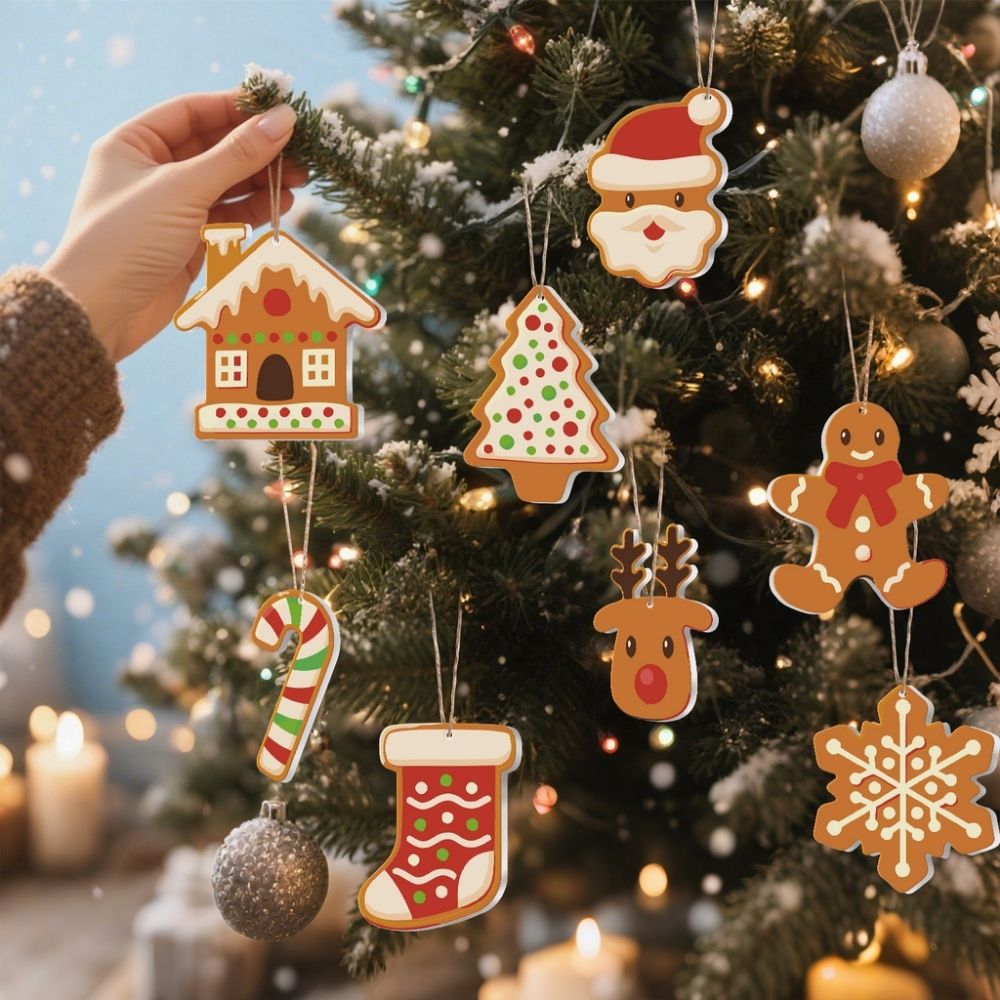 Paint by Numbers Christmas Ornaments - Gingerbread Holiday Kit
