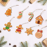 Paint by Numbers Christmas Ornaments - Candy Cane Gingerbread Kit Figured'Art