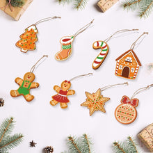 Load image into Gallery viewer, Paint by Numbers Christmas Ornaments - Candy Cane Gingerbread Kit Figured'Art