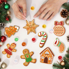 Load image into Gallery viewer, Paint by Numbers Christmas Ornaments - Candy Cane Gingerbread Kit