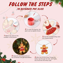 Load image into Gallery viewer, Paint by Numbers Christmas Ornaments - Candy Cane Gingerbread Kit