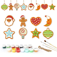 Load image into Gallery viewer, Paint by Numbers Christmas Ornaments - Moon Star Heart Kit
